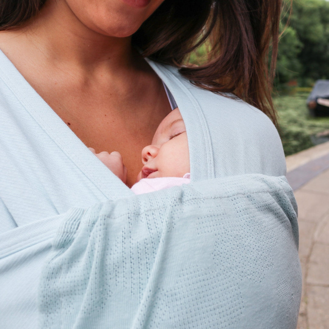 Close Parent-BABY CARRIER HIRE: Caboo Lite - Newborn Hybrid Stretchy Baby Carrier - Cloth and Carry
