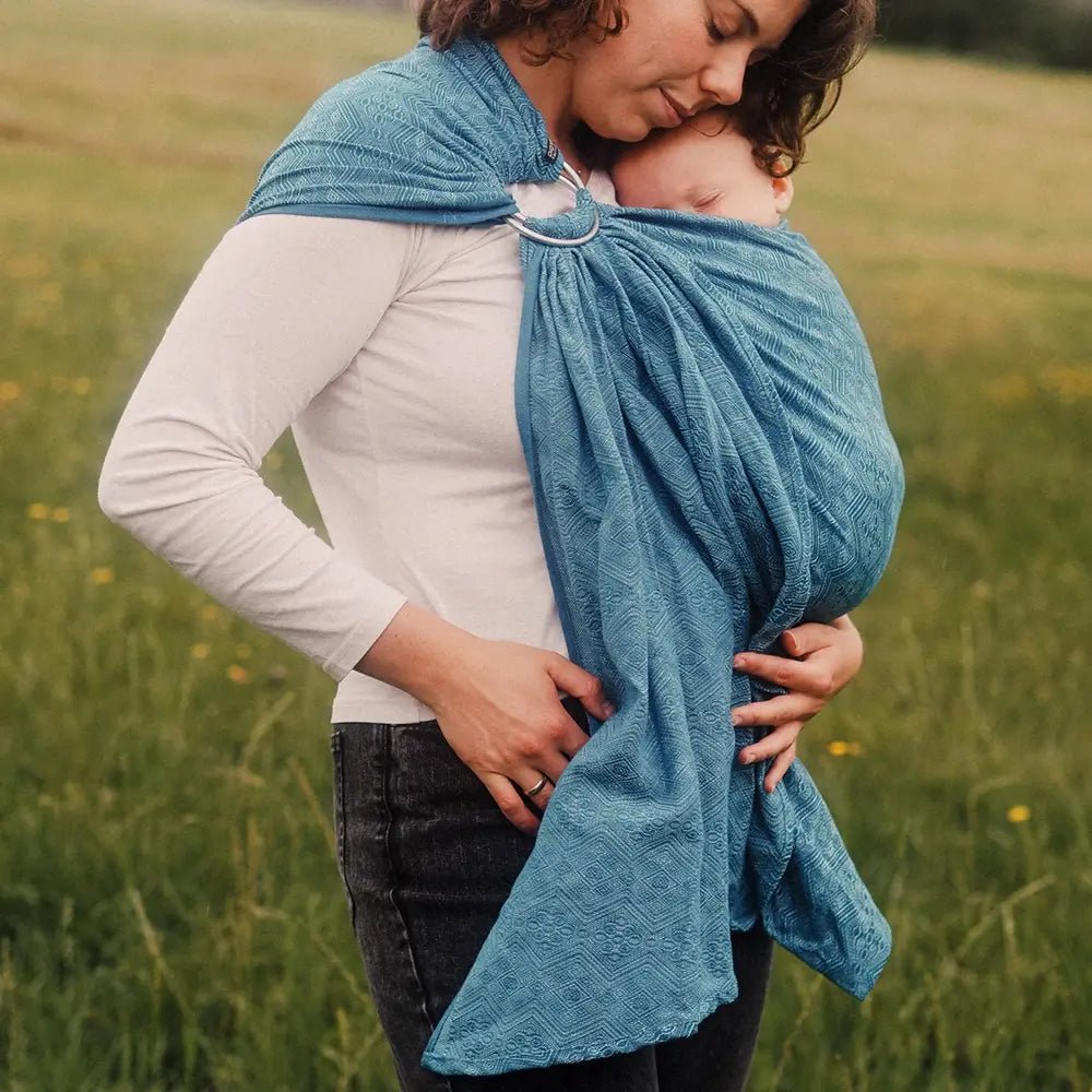 Didymos - Didymos Ring Sling - Mystic Petrol 1975 (Cotton/Hemp) * Ships in two weeks * - Cloth and Carry
