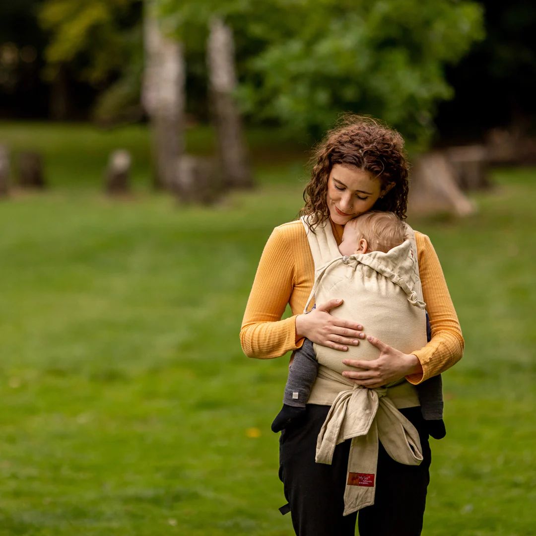 Girasol MySol Half Buckle Baby Carrier in Plant Dyed Marigold - Cloth and Carry