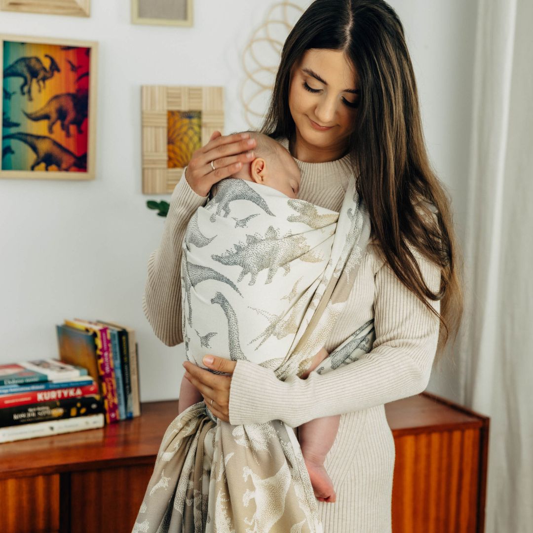 LennyLamb - LennyLamb Baby Sling Woven Wrap - Jurassic Park - Ice Desert (100% Cotton) - Cloth and Carry