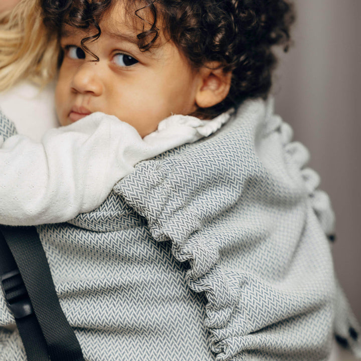 LennyLamb - LennyPreschool Carrier - Little Herringbone Grey (100% Cotton) - Cloth and Carry