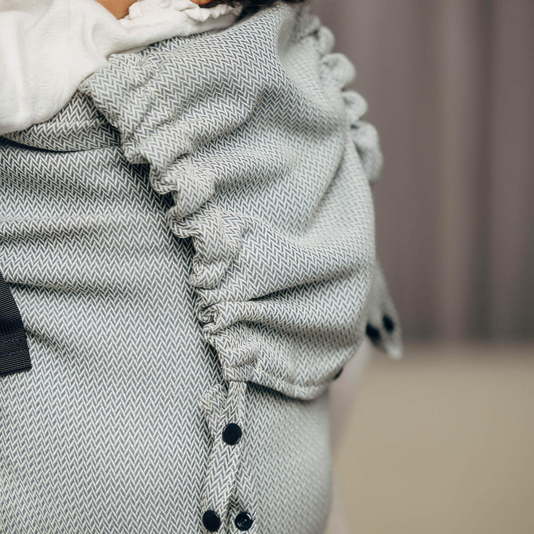 LennyLamb - LennyPreschool Carrier - Little Herringbone Grey (100% Cotton) - Cloth and Carry