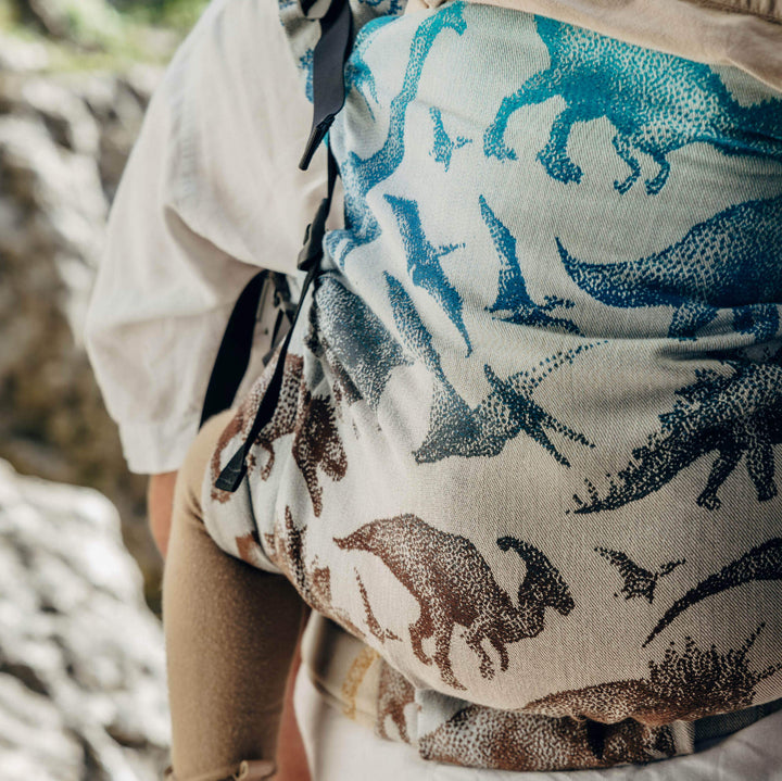 LennyLamb - LennyPreschool Carrier - Jurassic Park - Fossil (100% Cotton) - Cloth and Carry