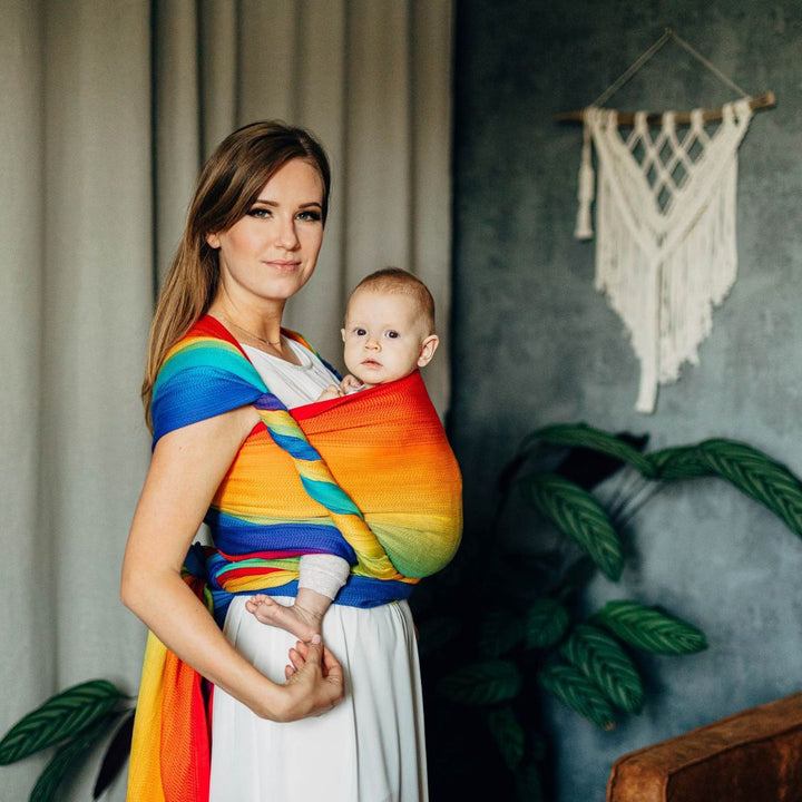 LennyLamb - LennyLamb Baby Sling Woven Wrap - Rainbow Baby (100% Cotton) - Cloth and Carry
