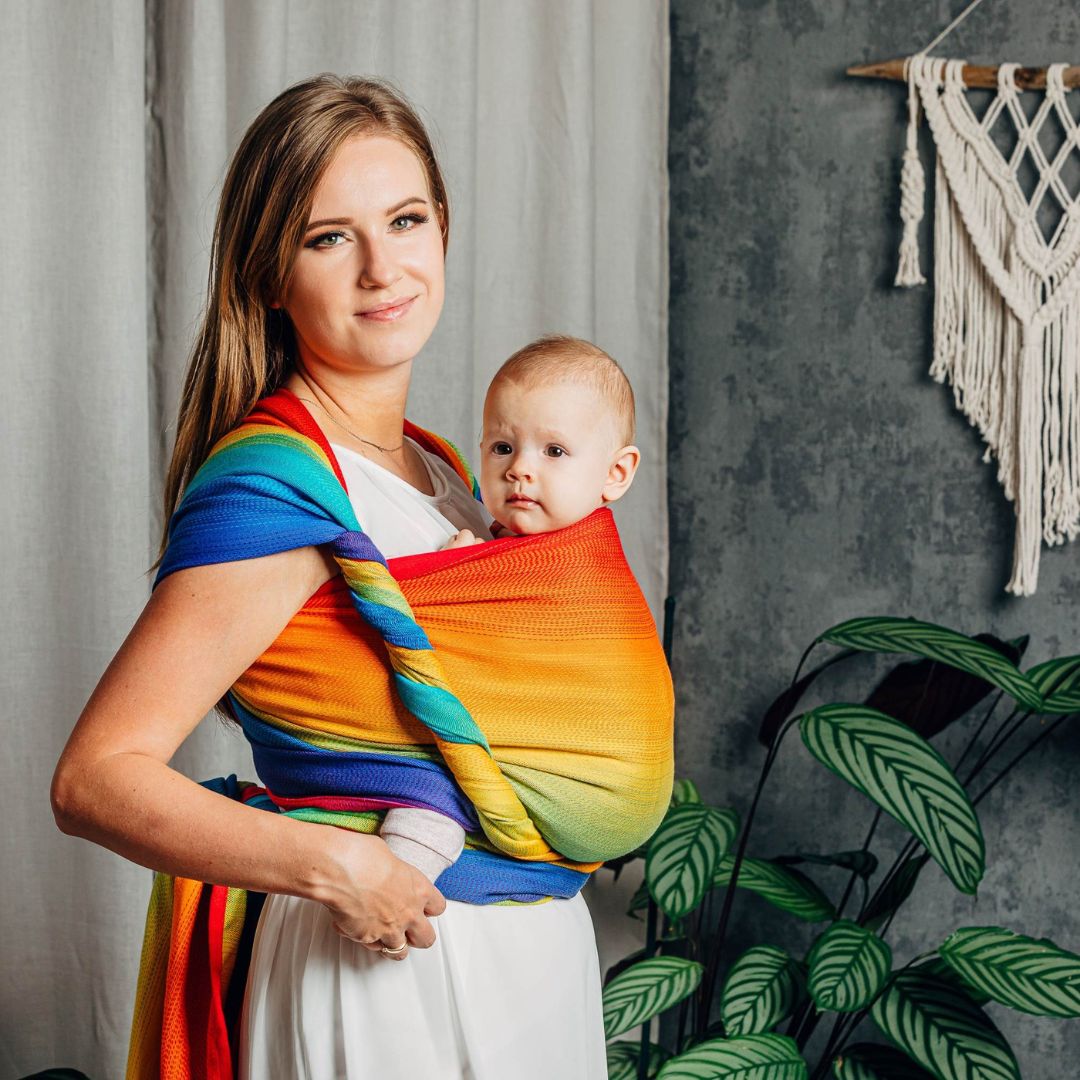 LennyLamb - LennyLamb Baby Sling Woven Wrap - Rainbow Baby (100% Cotton) - Cloth and Carry