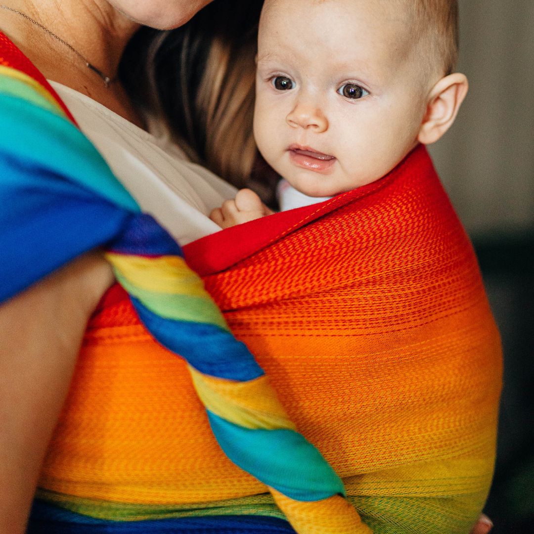 LennyLamb - LennyLamb Baby Sling Woven Wrap - Rainbow Baby (100% Cotton) - Cloth and Carry