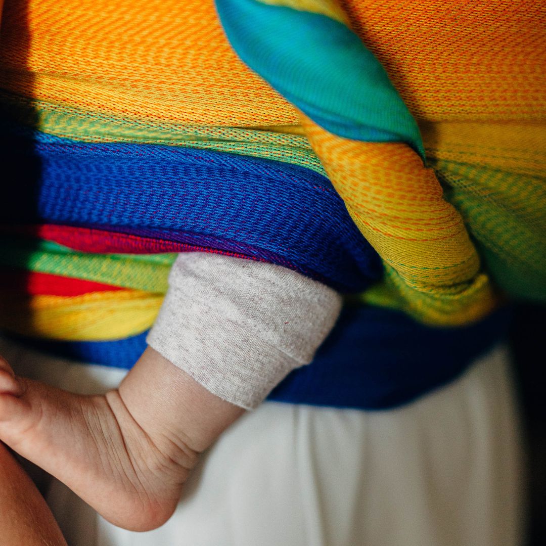 LennyLamb - LennyLamb Baby Sling Woven Wrap - Rainbow Baby (100% Cotton) - Cloth and Carry