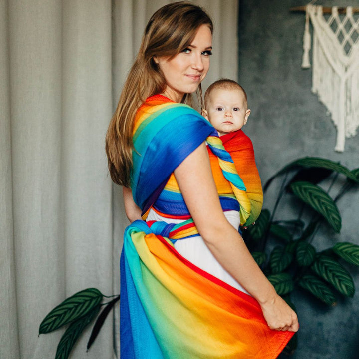LennyLamb - LennyLamb Baby Sling Woven Wrap - Rainbow Baby (100% Cotton) - Cloth and Carry