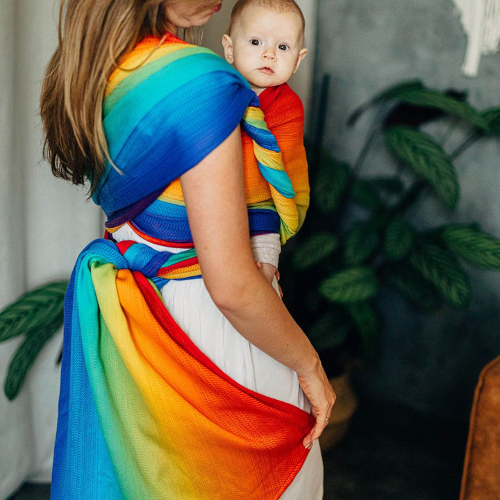 LennyLamb - LennyLamb Baby Sling Woven Wrap - Rainbow Baby (100% Cotton) - Cloth and Carry