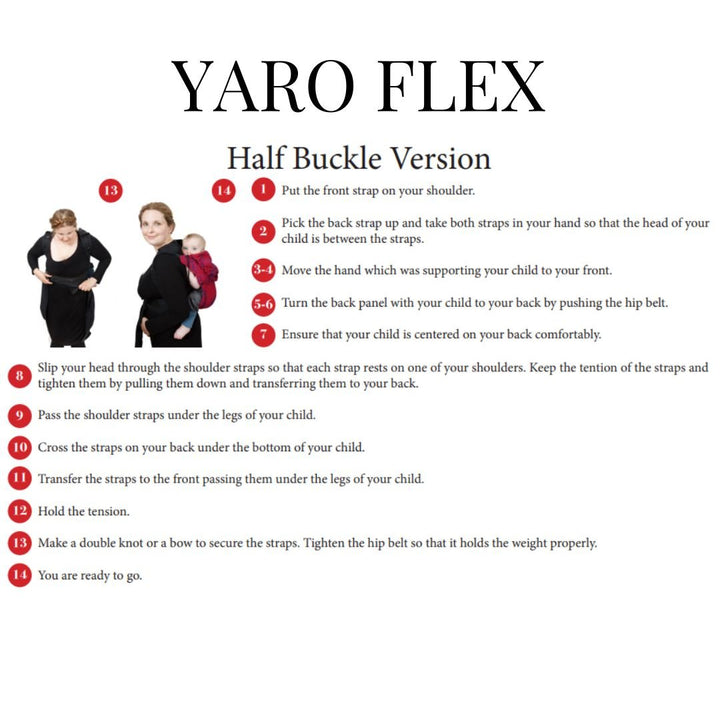 Yaro Slings-Yaro Slings "Flex" Half Buckle Carrier - Baby and Toddler - Cloth and Carry
