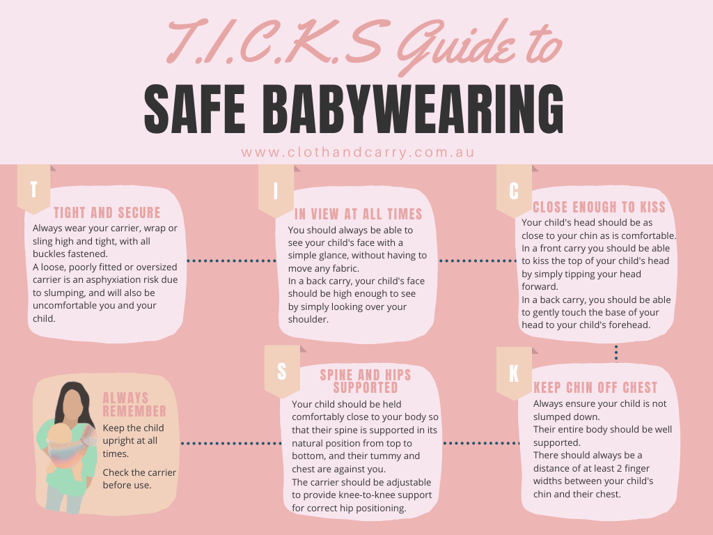 Basic Babywearing Safety Principles - TICKS - Cloth and Carry