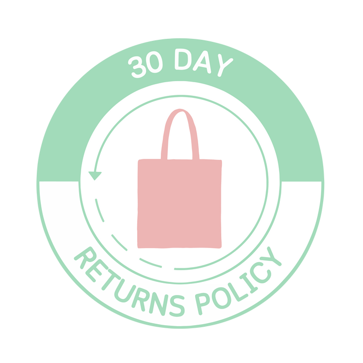 30 Day Returns Policy applies to all Cloth and Carry orders