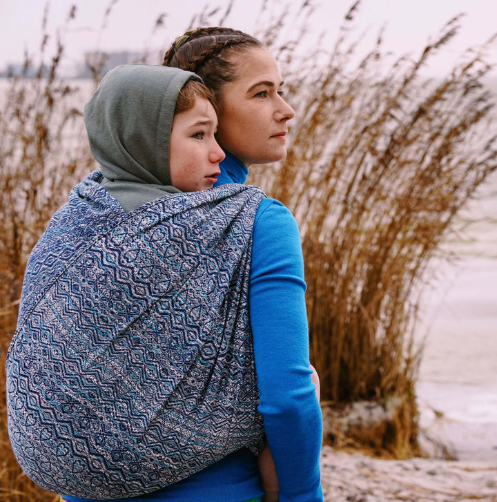 Didymos - Didymos Baby Sling Woven Wrap - Hedwych Hearts - Ocean Soul * PREORDER * - Cloth and Carry