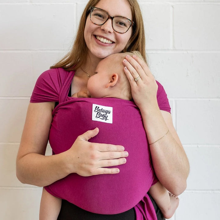 Beluga Baby Stretchy Wrap - Raspberry Glow (Magenta)