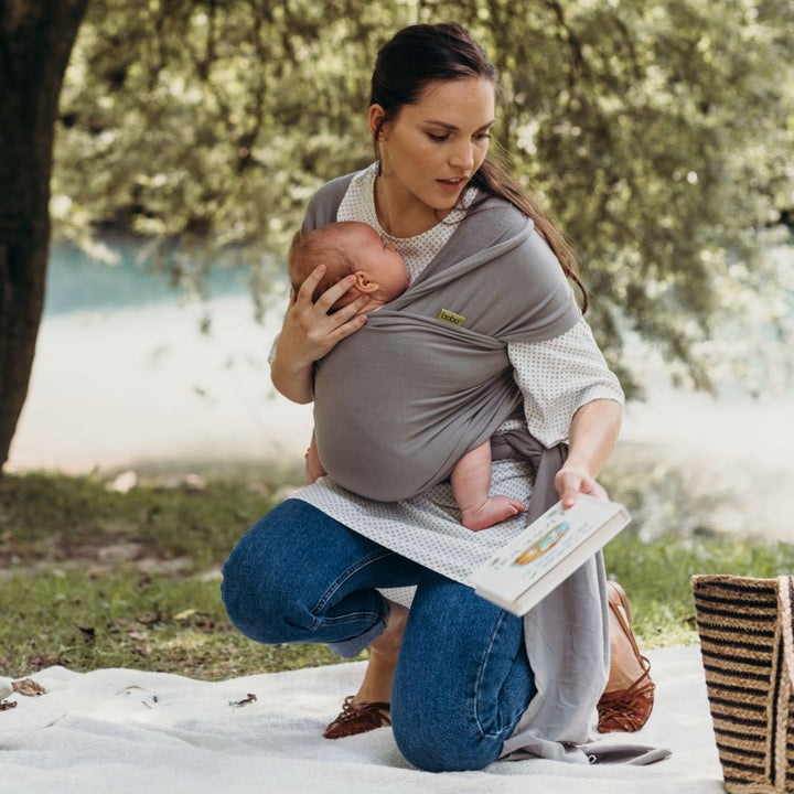 Boba-Boba Newborn Stretchy Wrap - Grey - Cloth and Carry