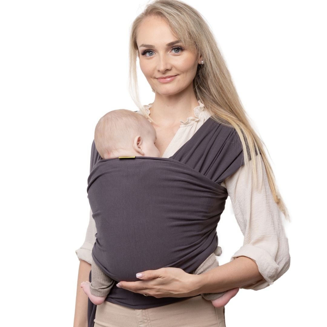 Boba-Boba Serenity Newborn Stretchy Wrap - Charcoal - Cloth and Carry