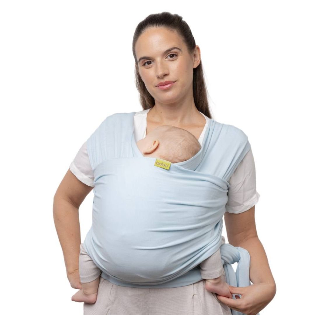 Boba-Boba Serenity Newborn Stretchy Wrap - Light Blue - Cloth and Carry