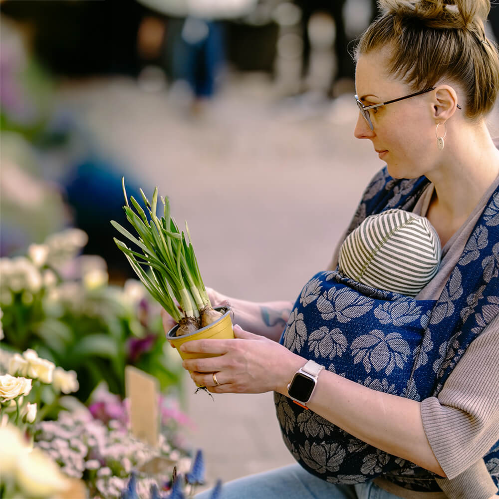 Didymos - Didymos Baby Sling Woven Wrap - Loto Lunea (Cotton/Silk/Hemp) - Size Six - Cloth and Carry