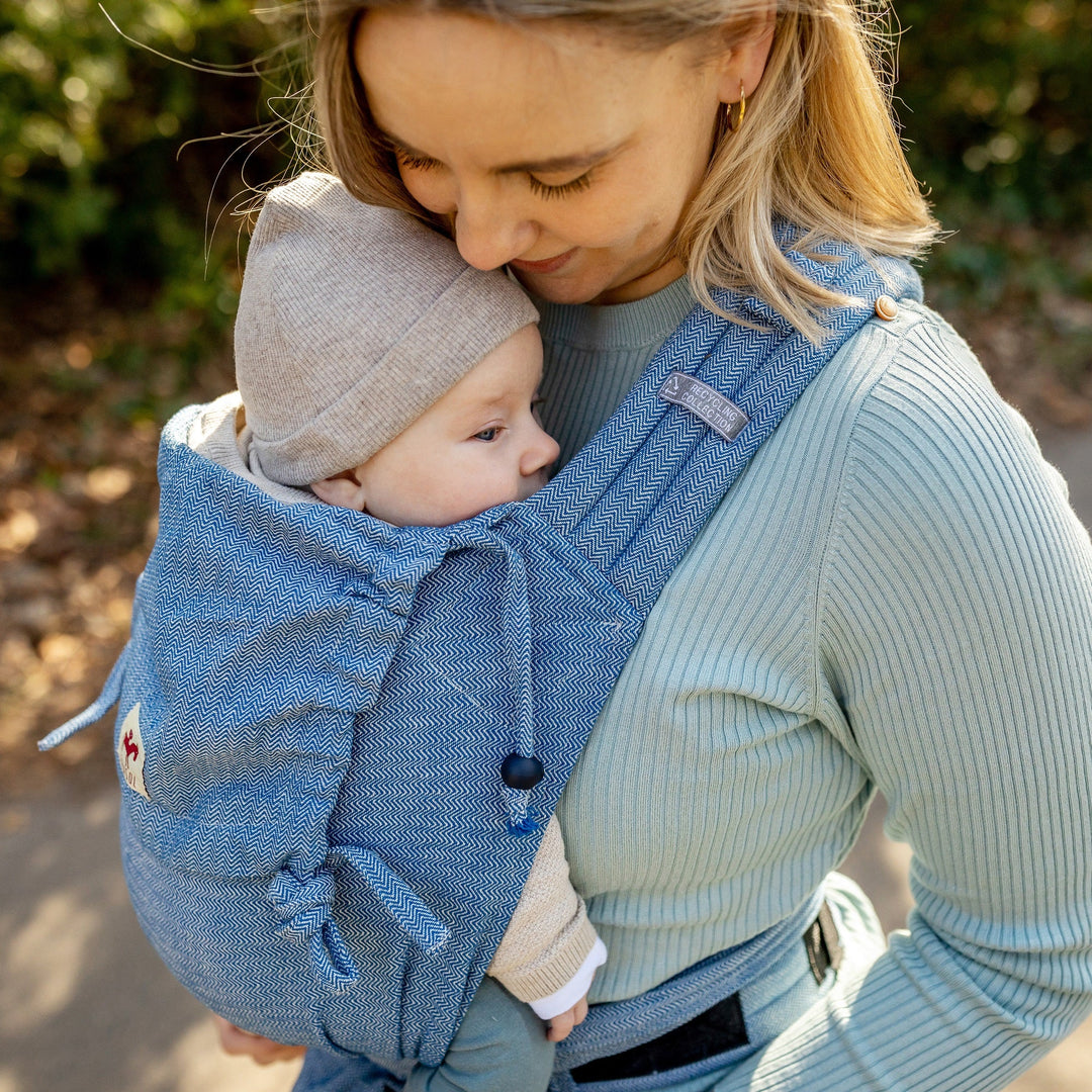 Girasol - Girasol MySol Half Buckle Carrier - Blue Tweed (Recycled Cotton) - Cloth and Carry