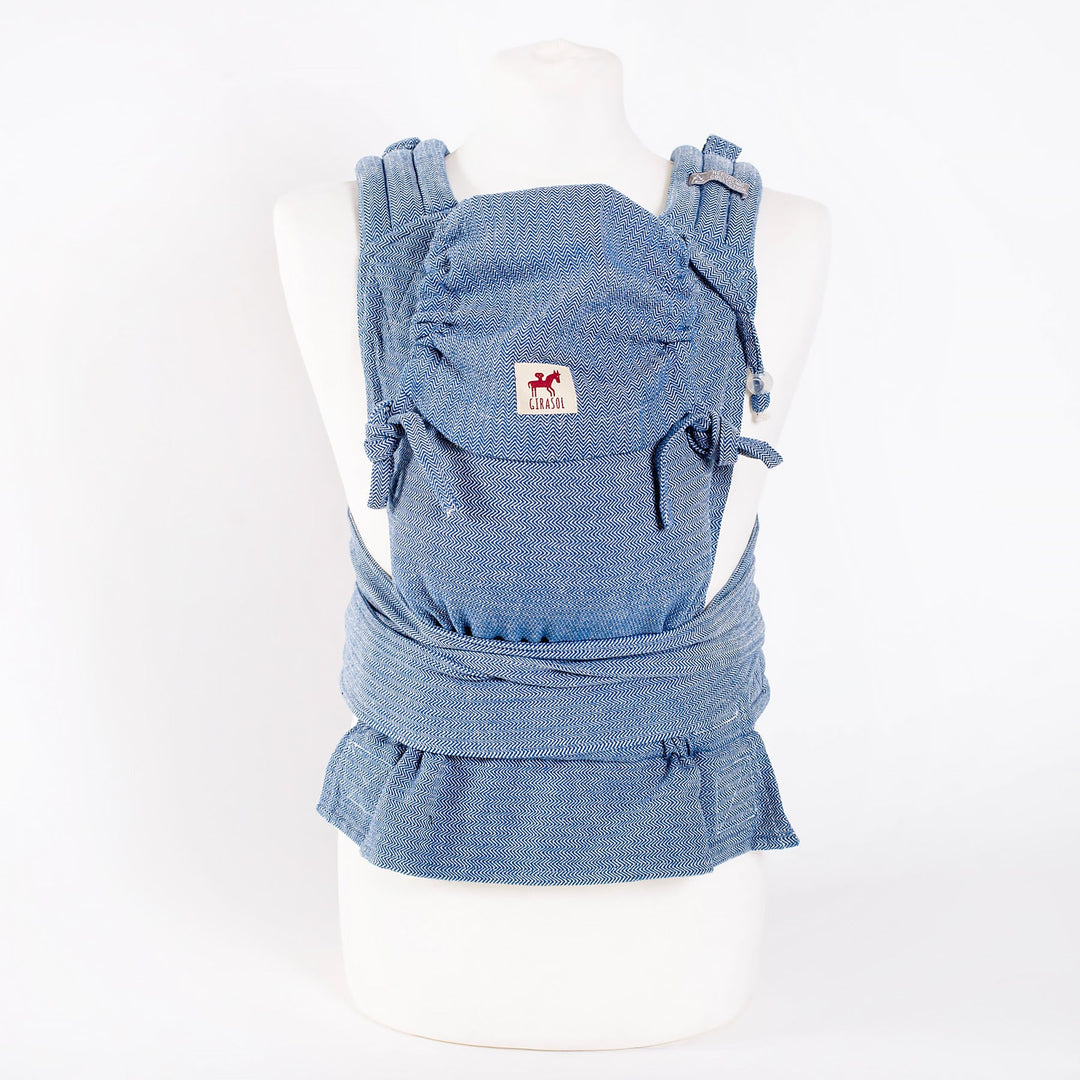 Girasol - Girasol MySol Half Buckle Carrier - Blue Tweed (Recycled Cotton) - Cloth and Carry