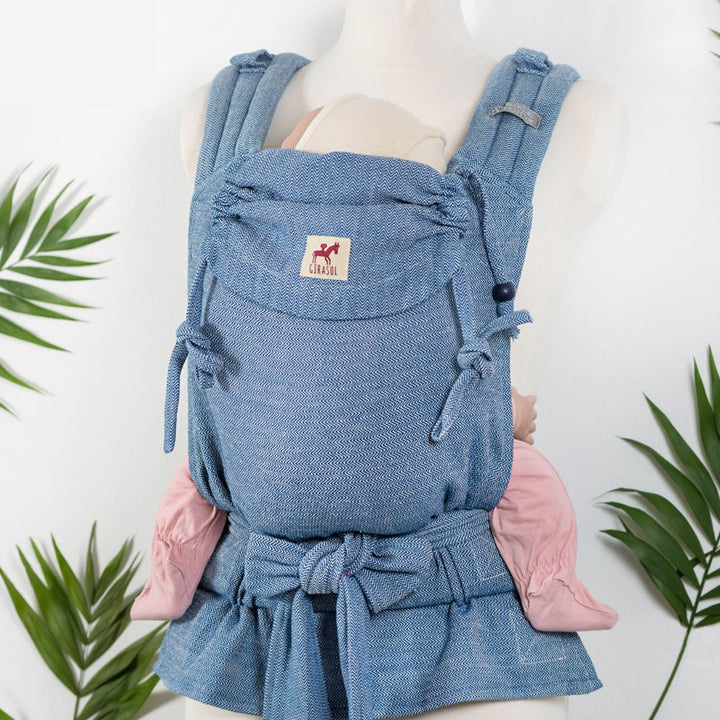 Girasol - Girasol MySol Meh Dai Baby Carrier - Blue Tweed (Recycled Cotton) - Cloth and Carry
