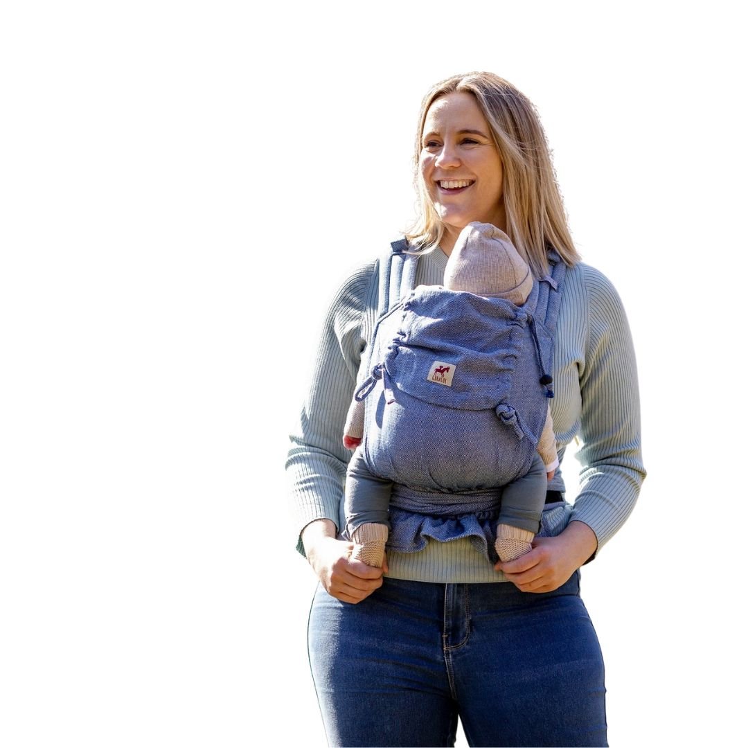 Girasol - Girasol MySol Meh Dai Baby Carrier - Blue Tweed (Recycled Cotton) - Cloth and Carry