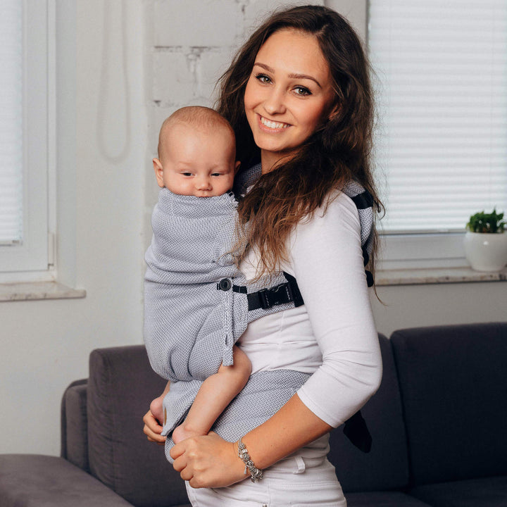LennyLamb - LennyUpgrade Baby Carrier - Little Herringbone Grey * PREORDER * - Cloth and Carry