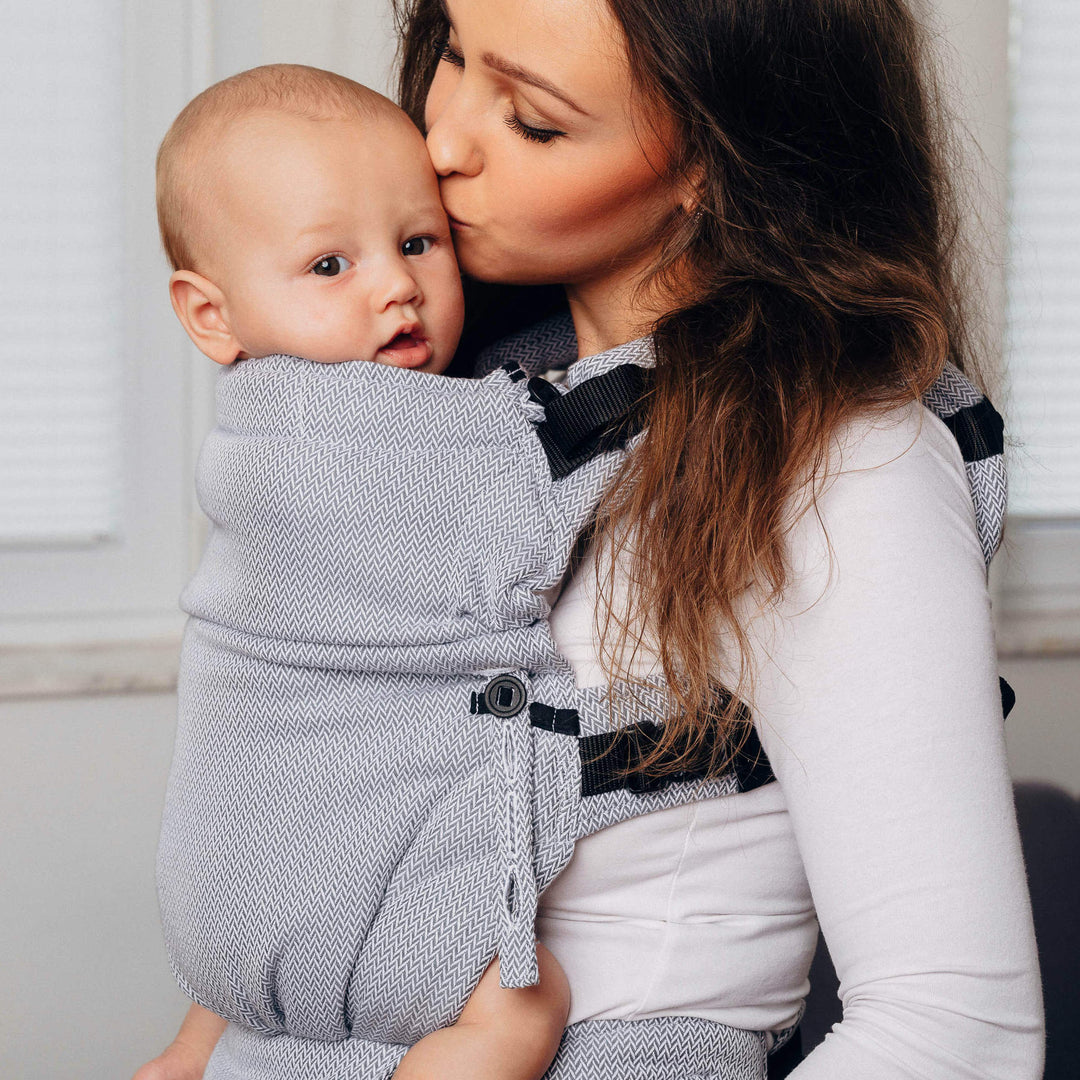 LennyLamb - LennyUpgrade Baby Carrier - Little Herringbone Grey * PREORDER * - Cloth and Carry