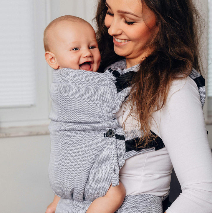 LennyLamb - LennyUpgrade Baby Carrier - Little Herringbone Grey * PREORDER * - Cloth and Carry