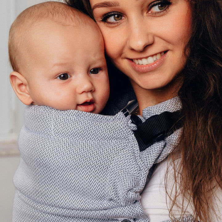 LennyLamb - LennyUpgrade Baby Carrier - Little Herringbone Grey * PREORDER * - Cloth and Carry