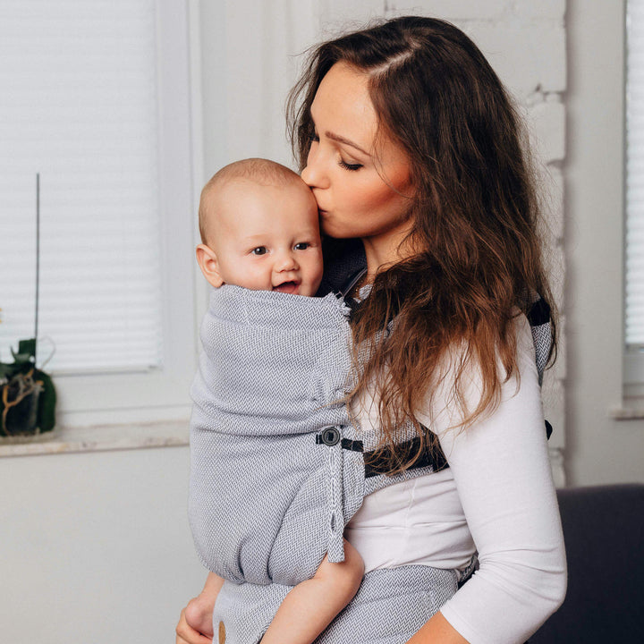 LennyLamb - LennyUpgrade Baby Carrier - Little Herringbone Grey * PREORDER * - Cloth and Carry