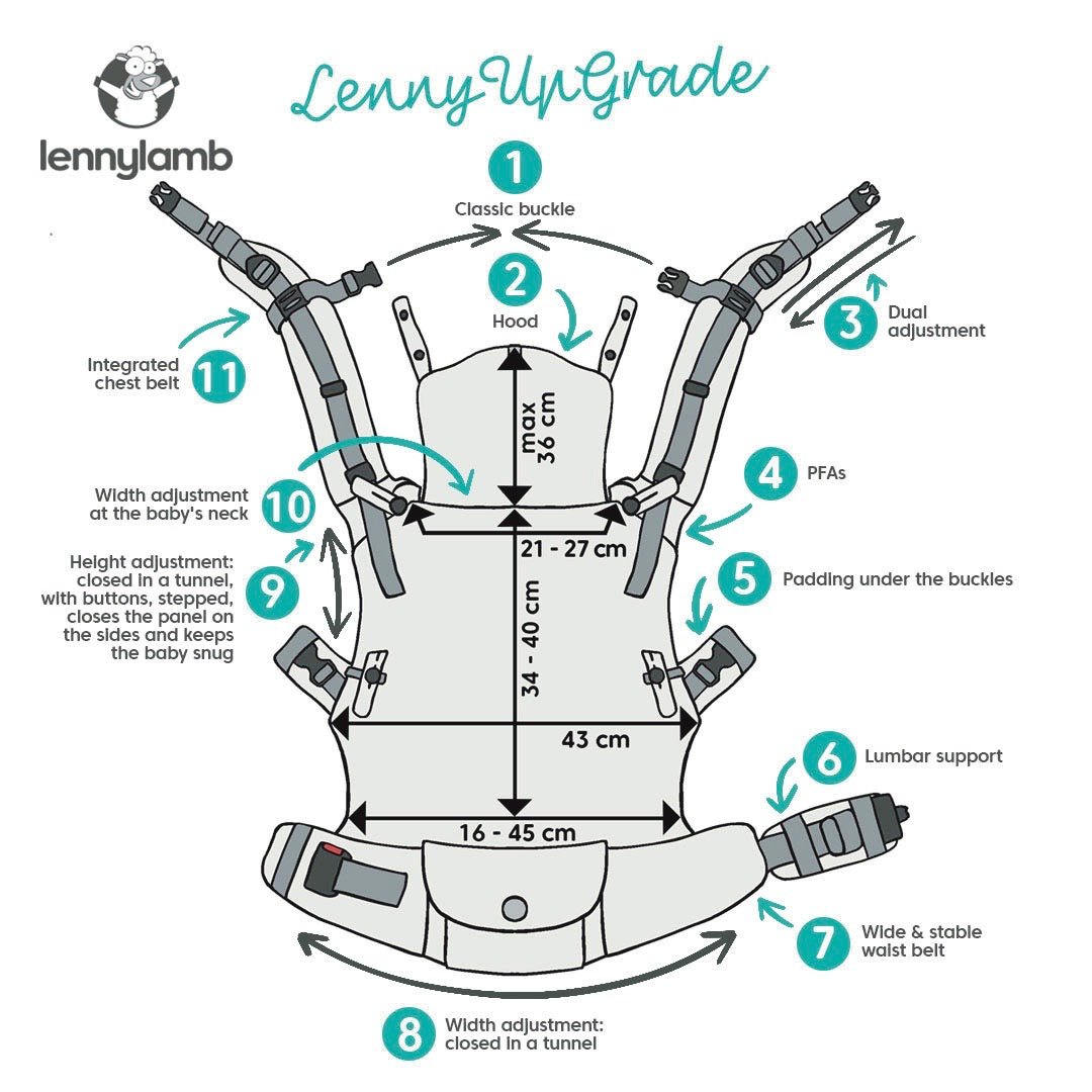 LennyLamb - LennyUpgrade Baby Carrier - Lollipop - Cloth and Carry