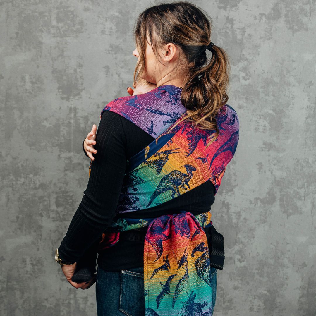 LennyLamb - LennyHybrid Half Buckle Baby Carrier - Jurassic Park - New Era (100% Cotton) - Cloth and Carry