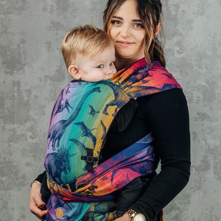 LennyLamb - LennyHybrid Half Buckle Baby Carrier - Jurassic Park - New Era (100% Cotton) - Cloth and Carry