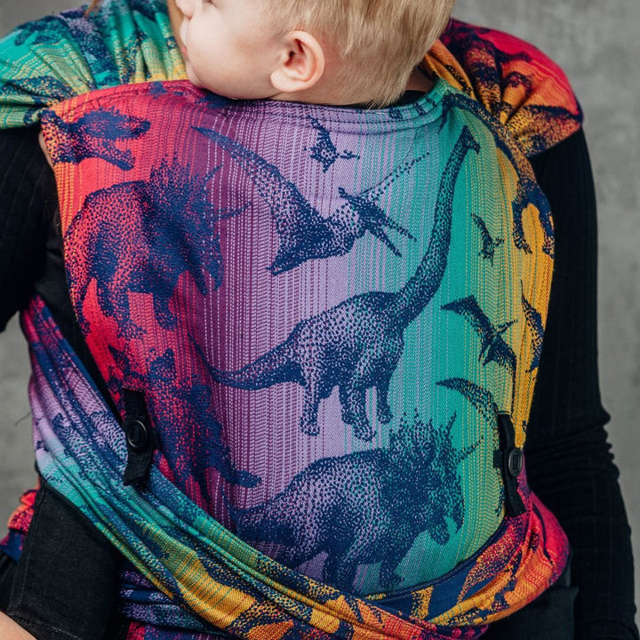 LennyLamb - LennyHybrid Half Buckle Baby Carrier - Jurassic Park - New Era (100% Cotton) - Cloth and Carry