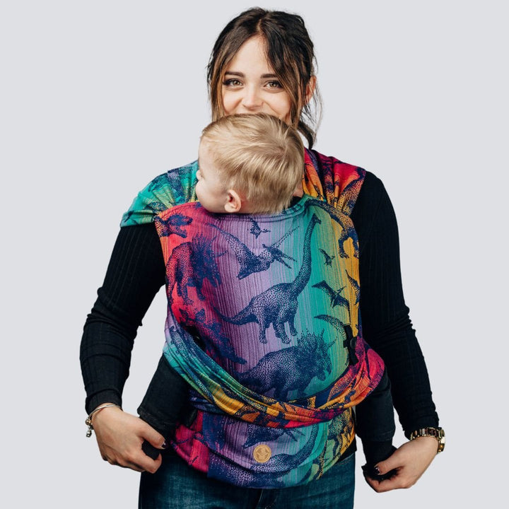 LennyLamb - LennyHybrid Half Buckle Baby Carrier - Jurassic Park - New Era (100% Cotton) - Cloth and Carry