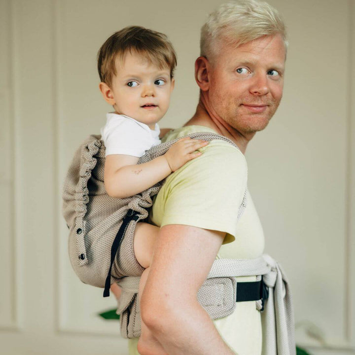 LennyLamb-LennyHybrid Half Buckle Toddler / Preschool Carrier - Almond (100% Cotton) - Cloth and Carry