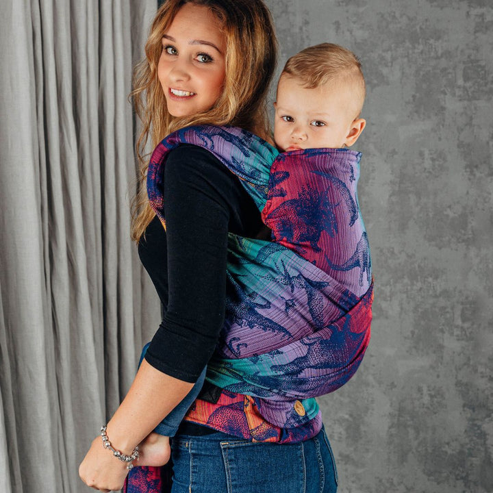 LennyLamb - LennyHybrid Half Buckle Toddler / Preschool Carrier - Jurassic Park - New Era (100% Cotton) - Cloth and Carry