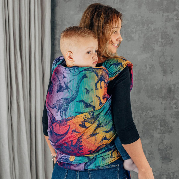 LennyLamb - LennyHybrid Half Buckle Toddler / Preschool Carrier - Jurassic Park - New Era (100% Cotton) - Cloth and Carry