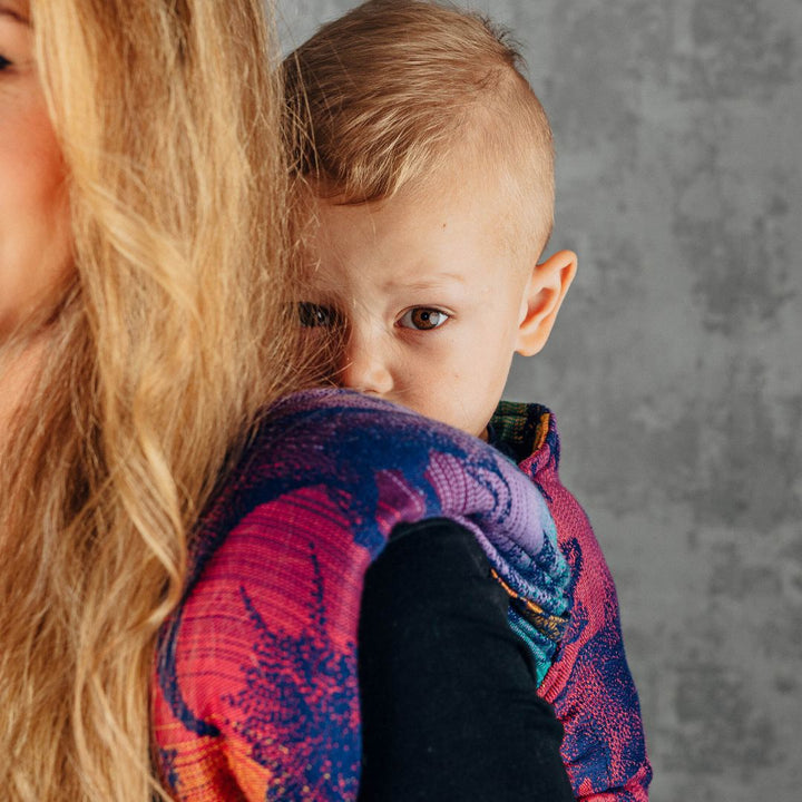 LennyLamb - LennyHybrid Half Buckle Toddler / Preschool Carrier - Jurassic Park - New Era (100% Cotton) - Cloth and Carry
