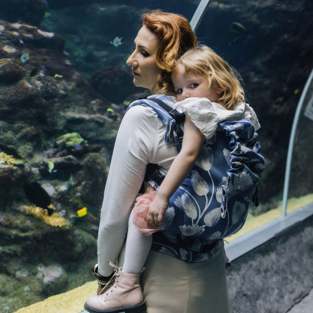 LennyLamb - LennyPreschool Carrier - Viridiflora Royal Baby (100% Bamboo Viscose) - Cloth and Carry