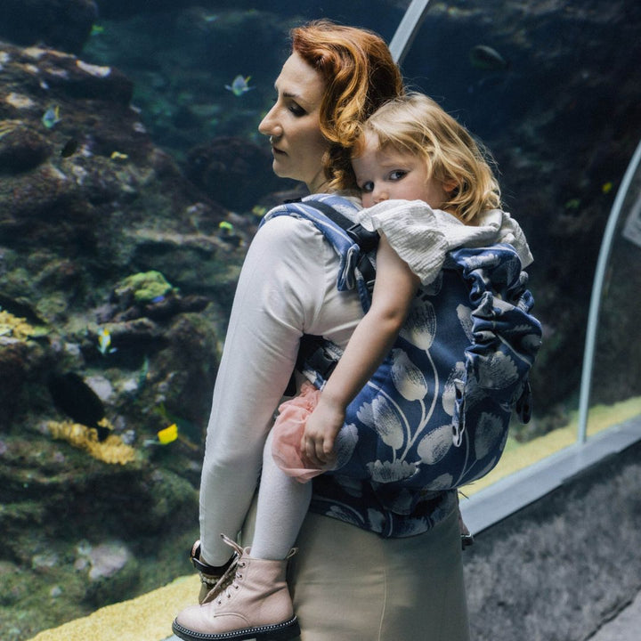 LennyLamb - LennyPreschool Carrier - Viridiflora Royal Baby (100% Bamboo Viscose) - Cloth and Carry