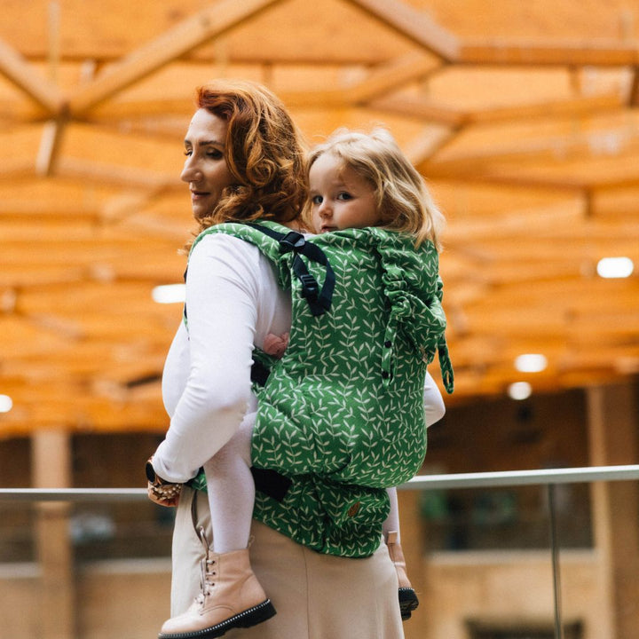 LennyLamb - LennyPreschool Carrier - Enchanted Nook Evergreen (Cotton/TENCEL) - Cloth and Carry