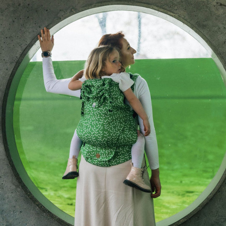 LennyLamb - LennyPreschool Carrier - Enchanted Nook Evergreen (Cotton/TENCEL) - Cloth and Carry