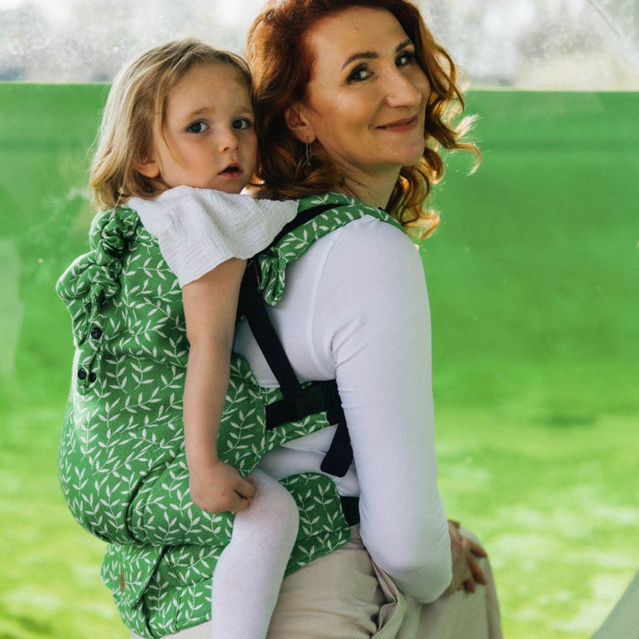 LennyLamb - LennyPreschool Carrier - Enchanted Nook Evergreen (Cotton/TENCEL) - Cloth and Carry