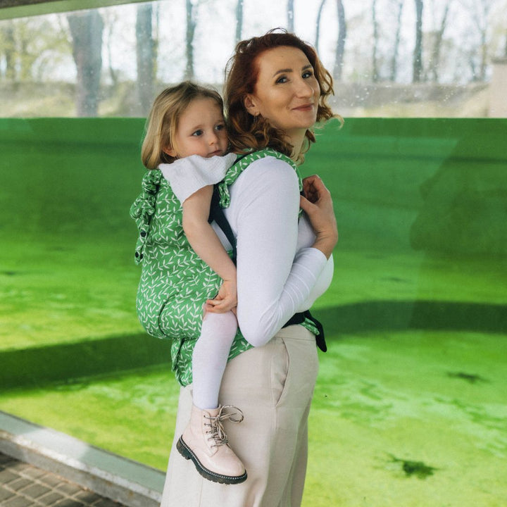 LennyLamb - LennyPreschool Carrier - Enchanted Nook Evergreen (Cotton/TENCEL) - Cloth and Carry