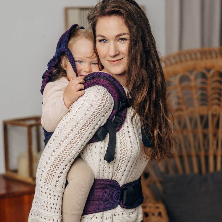LennyLamb - LennyPreschool Carrier - Wild Wine Bouquet (100% Cotton) - Cloth and Carry