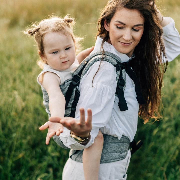 LennyLamb - LennyPreschool Carrier - Arrow Wave (100% Linen) - Cloth and Carry