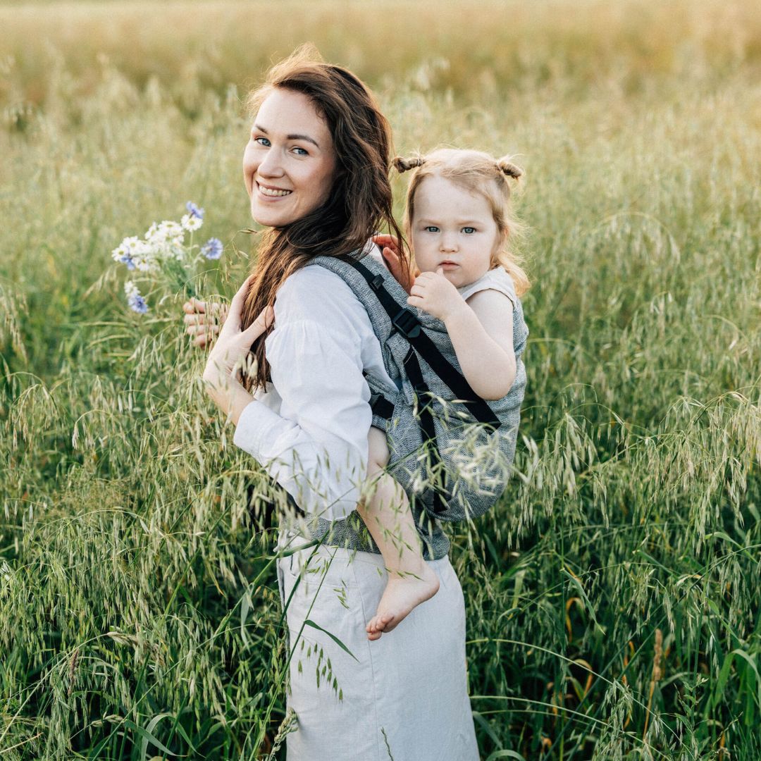 LennyLamb - LennyPreschool Carrier - Arrow Wave (100% Linen) - Cloth and Carry