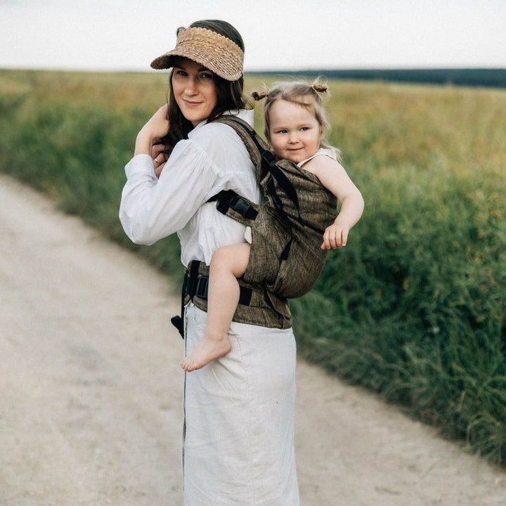 LennyLamb - LennyPreschool Carrier - Arrow Wood (100% Linen) - Cloth and Carry